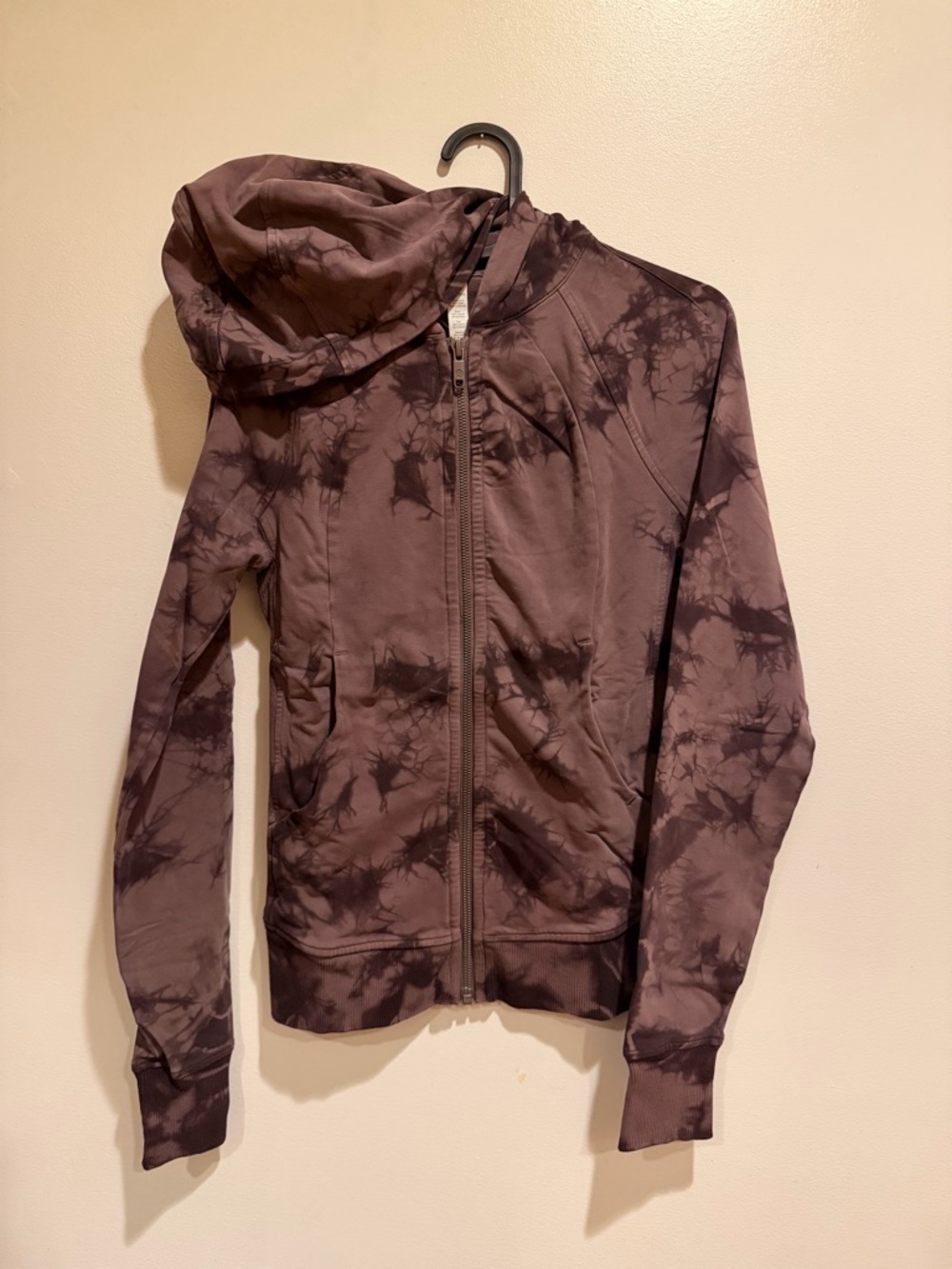 Tie-Dye Zip Hoodie in Purple